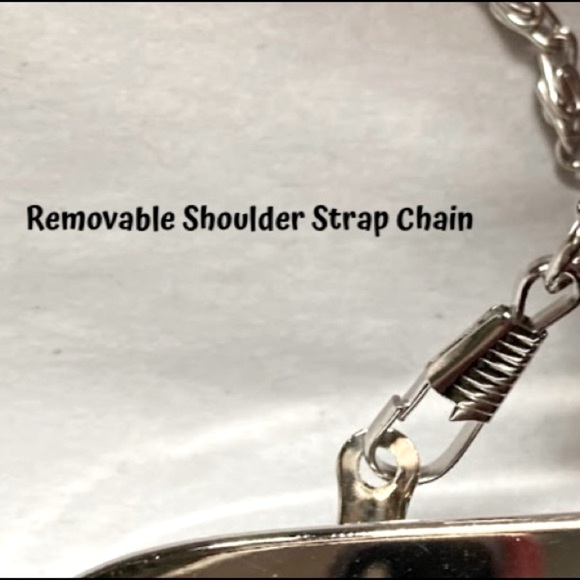 Vintage Black and Silver Sequin Bag with Chain Strap - Picture 5 of 13